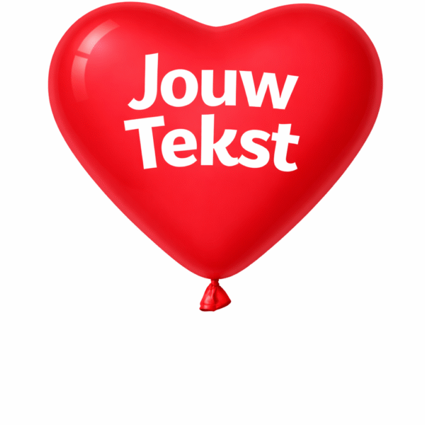 Bedrukte hartjesballonnen 25 cm